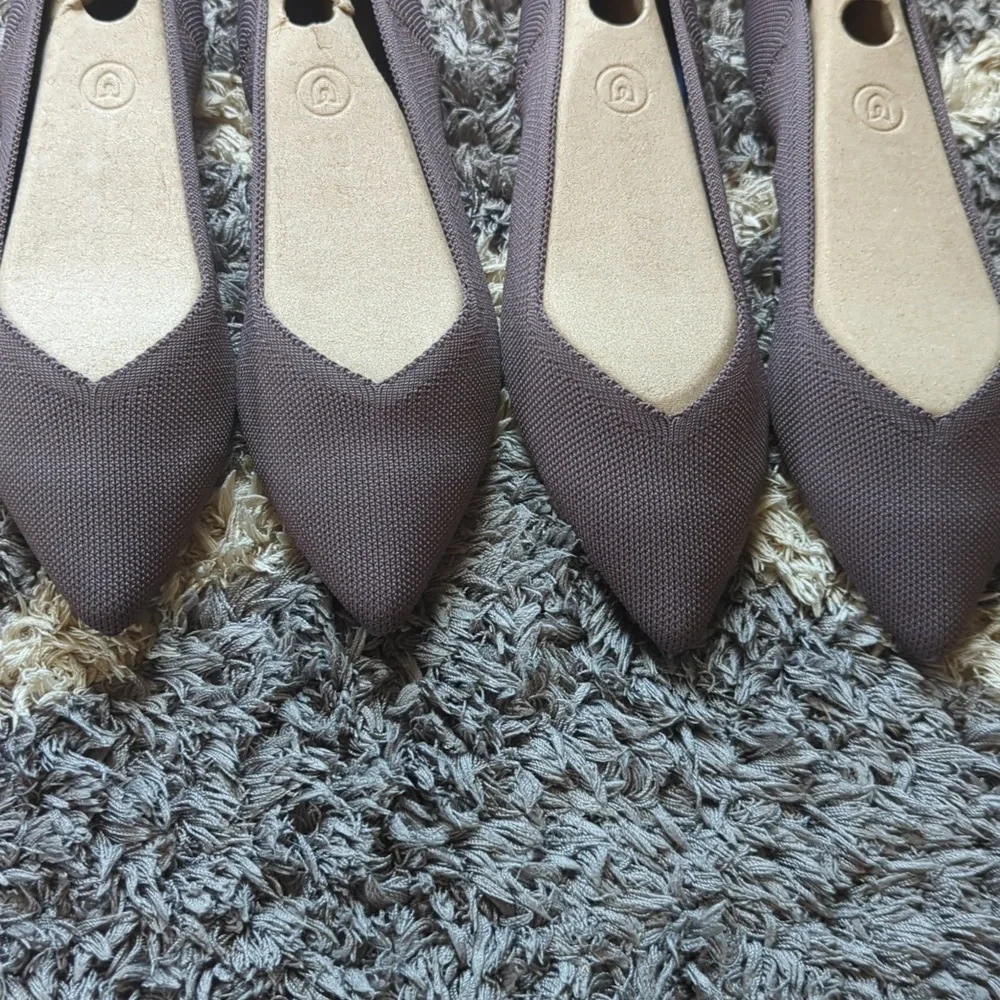 Rothy's Ponts in Mink Purple with Blue Heel Trim Size Women's 10 - Picture 5 of 9